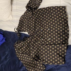 Silk blouse with funky pattern